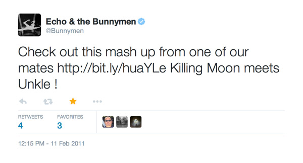 celebrity endorsement - echo & the bunnymen