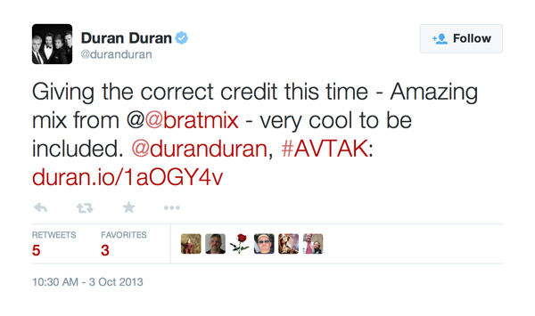 celebrity endorsement - duran duran